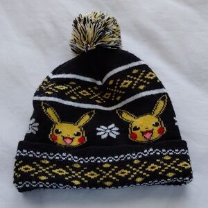 Pokemon Black and Yellow Pikachu Kids Beanie
